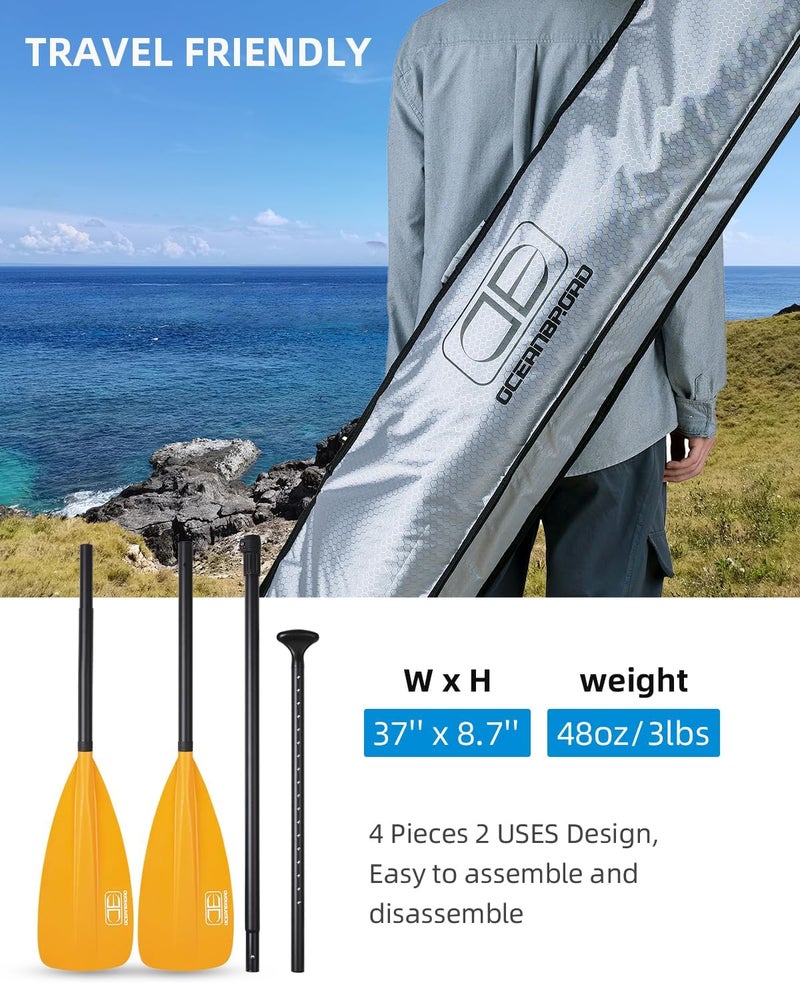 OCEANBROAD SUP Paddle - Adjustable Stand-Up Paddle for Paddleboard Kayak, Adjustable Aluminum Alloy Shaft with Reinforced Nylon Blades - Image 5